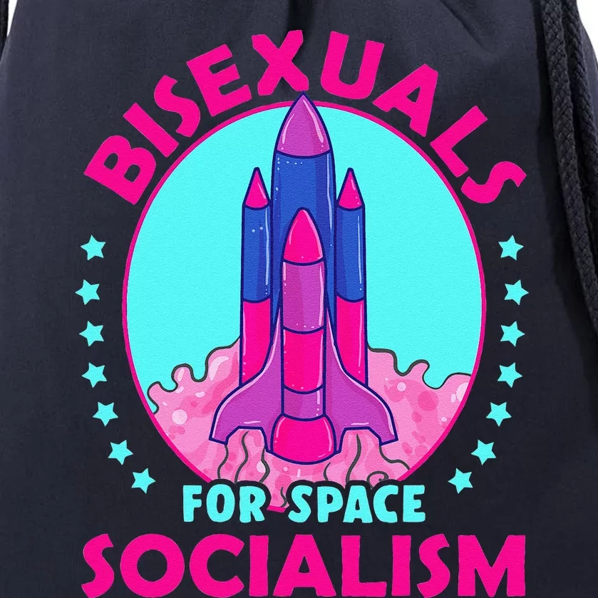 LGBTQ Pride Bisexuals For Space Socialism Drawstring Bag