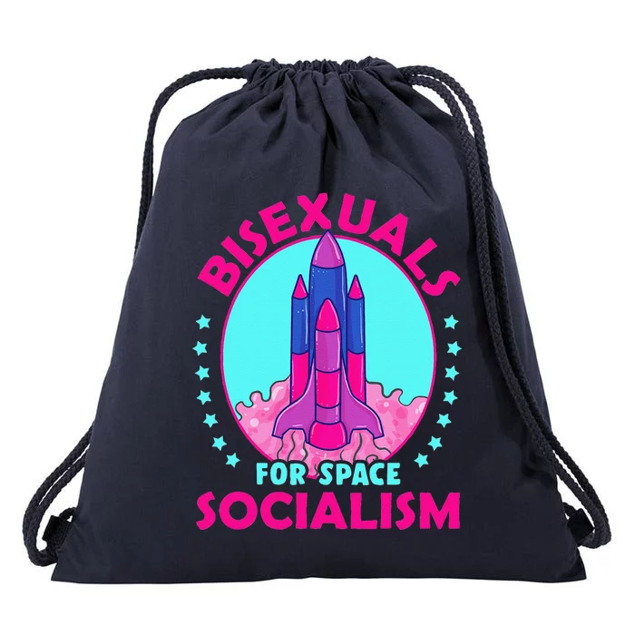 LGBTQ Pride Bisexuals For Space Socialism Drawstring Bag