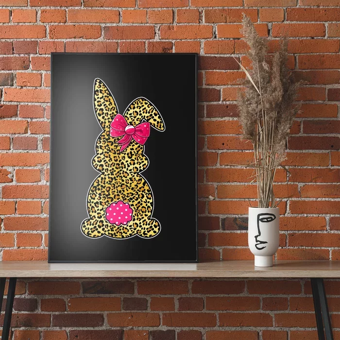 Leopard Plaid Buffalo Rabbit Bunny Easter Poster