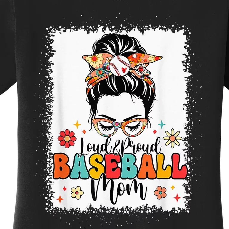 Personalized Baseball Shirts for Women Cute Messy Bun Baseball Mom Custom  Baseball Tshirts