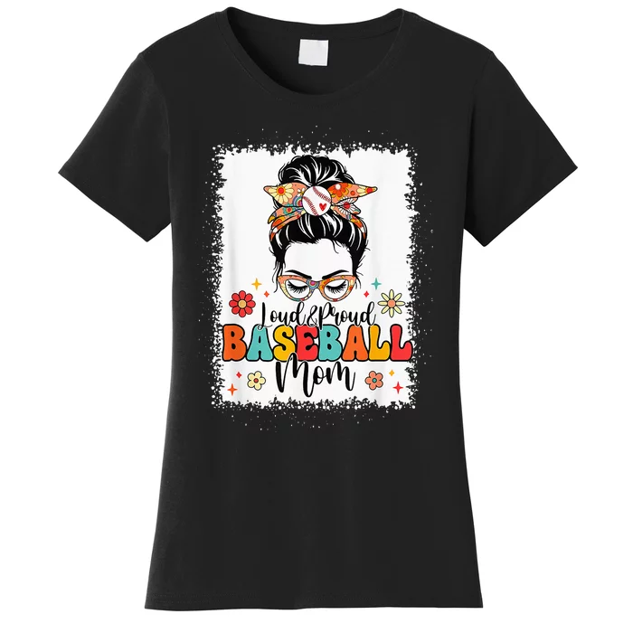 Personalized Baseball Shirts for Women Cute Messy Bun Baseball Mom Custom  Baseball Tshirts