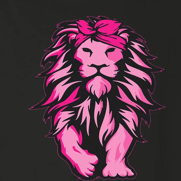 Lion Pink Bandana Breast Cancer Awareness Survivor Warrior Toddler Long Sleeve Shirt