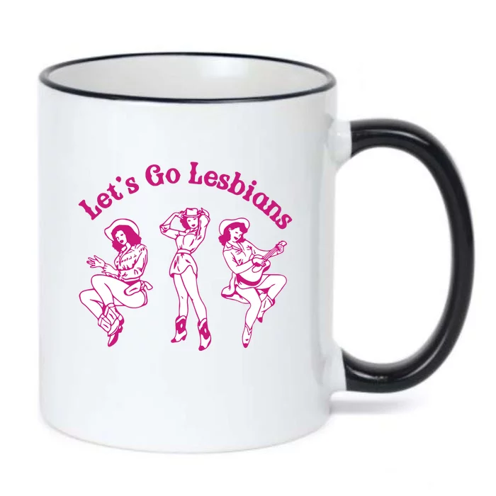 Lesbian Pride Baby Lgbtq Wlw Gift Western Cowgirl Rodeo Black Color Changing Mug