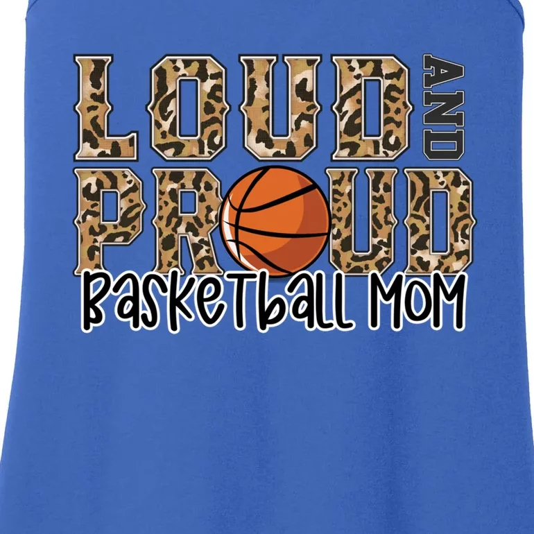 Loud Proud Basketball Mom Leopard Print Cheetah Mom Sport Gift Ladies Essential Tank