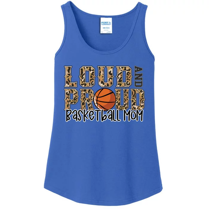 Loud Proud Basketball Mom Leopard Print Cheetah Mom Sport Gift Ladies Essential Tank