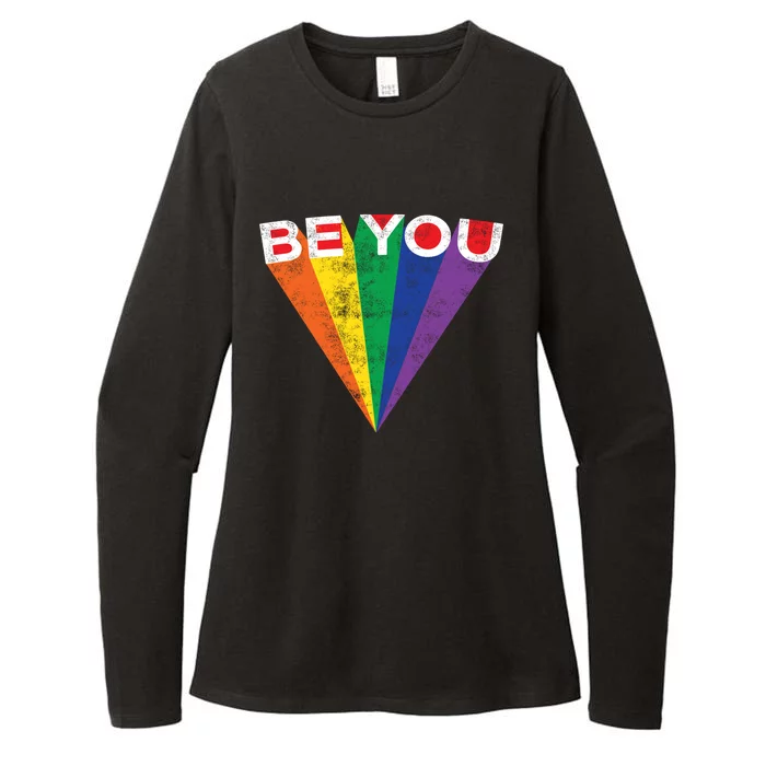 Lgbtq Pride Be You Rainbow Striped Gay Teen Adult Gift Cool Gift Womens CVC Long Sleeve Shirt