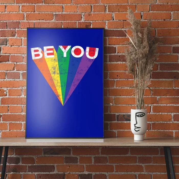 Lgbtq Pride Be You Rainbow Striped Gay Teen Adult Gift Cool Gift Poster