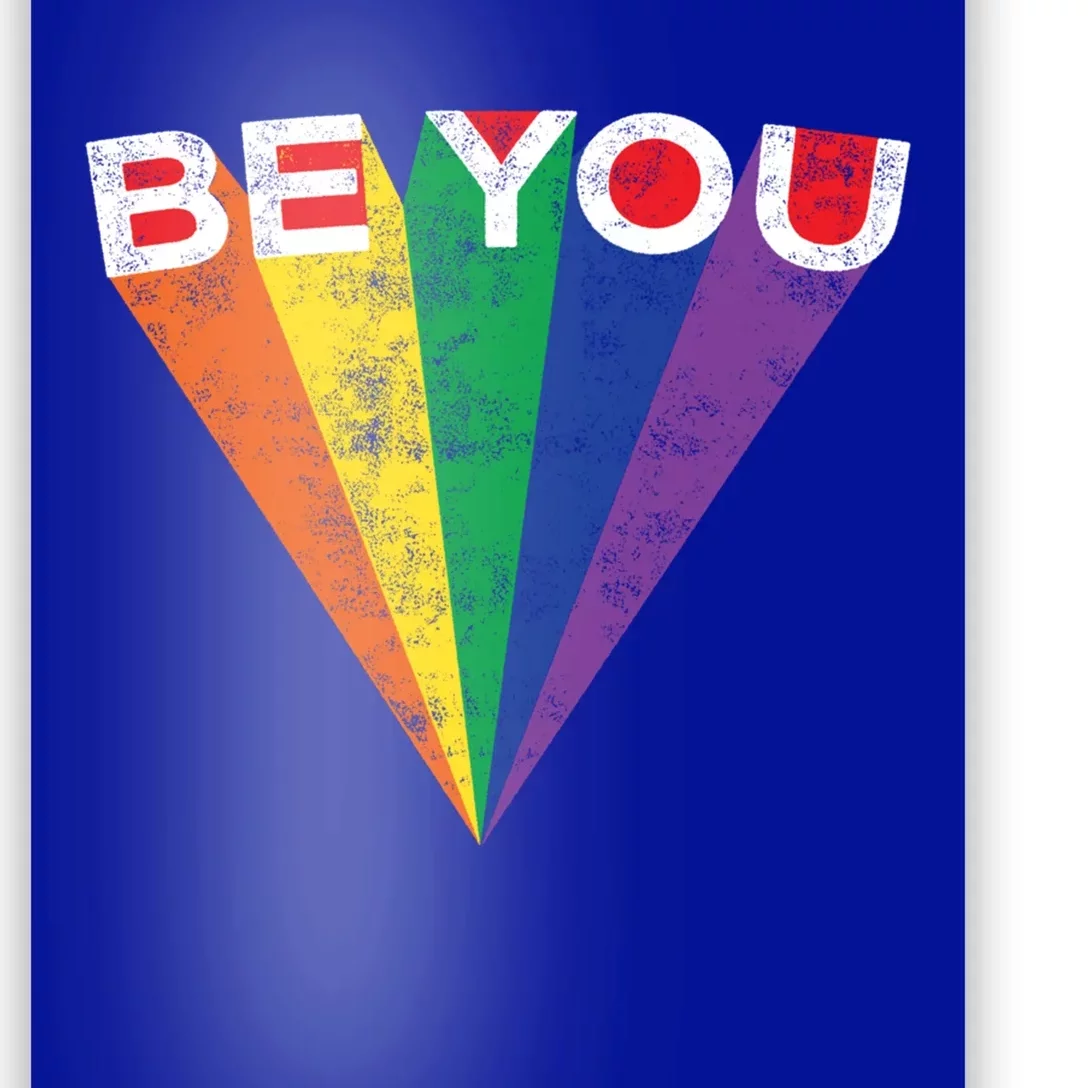 Lgbtq Pride Be You Rainbow Striped Gay Teen Adult Gift Cool Gift Poster