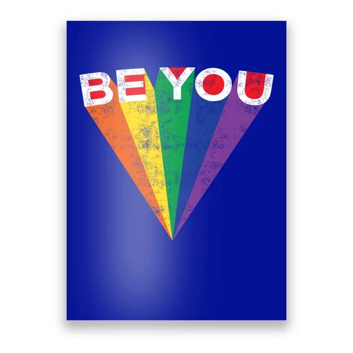 Lgbtq Pride Be You Rainbow Striped Gay Teen Adult Gift Cool Gift Poster