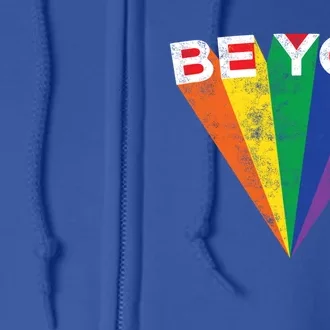 Lgbtq Pride Be You Rainbow Striped Gay Teen Adult Gift Cool Gift Full Zip Hoodie