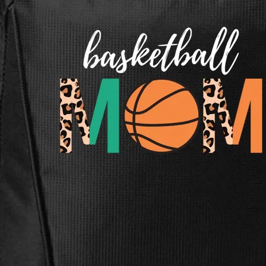 Leopard Print Basketball Mom Gift City Backpack