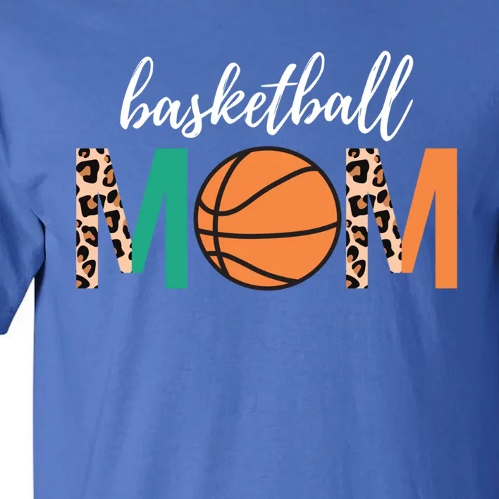 Leopard Print Basketball Mom Gift Tall T-Shirt