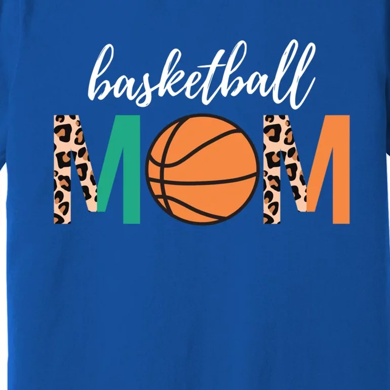 Leopard Print Basketball Mom Gift Premium T-Shirt