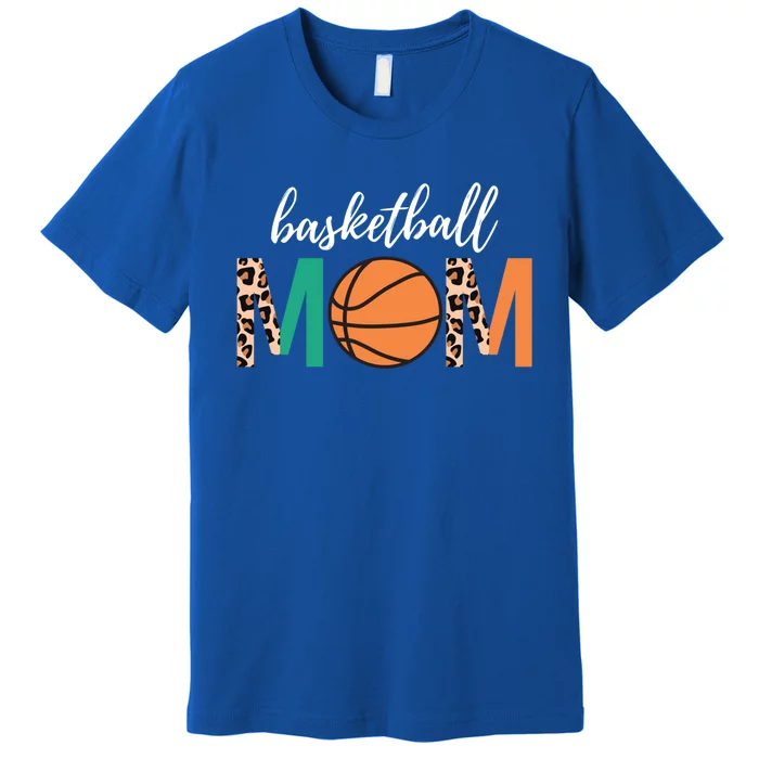 Leopard Print Basketball Mom Gift Premium T-Shirt