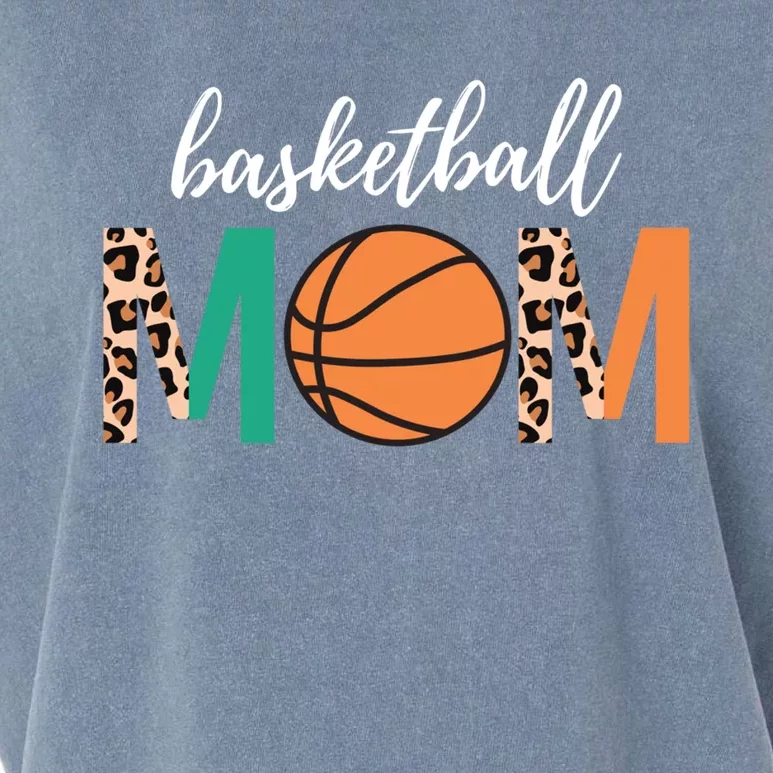 Leopard Print Basketball Mom Gift Garment-Dyed Women's Muscle Tee