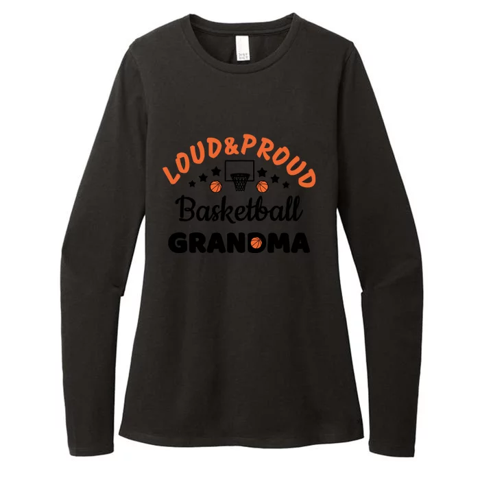 Loud & Proud Basketball Grandma Gift For Basketball Fan Sport Team Womens CVC Long Sleeve Shirt