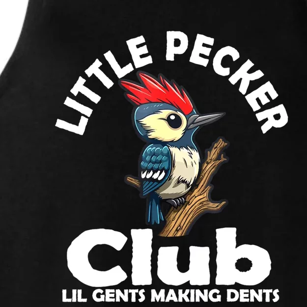 Little Pecker Club Lil Gents Making Dents Funny Woodpecker Ladies Tri-Blend Wicking Tank