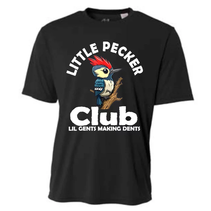 Little Pecker Club Lil Gents Making Dents Funny Woodpecker Cooling Performance Crew T-Shirt