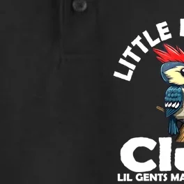 Little Pecker Club Lil Gents Making Dents Funny Woodpecker Dry Zone Grid Performance Polo