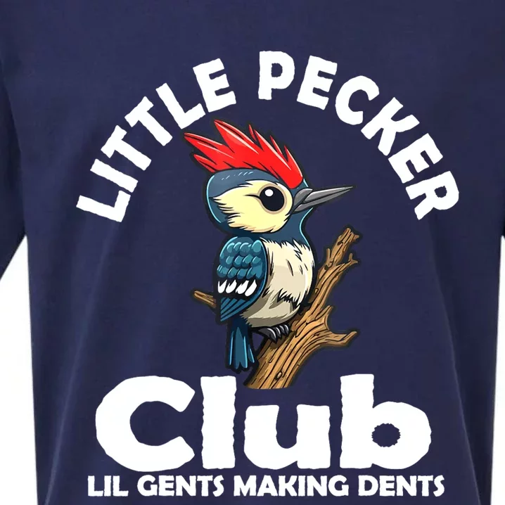 Little Pecker Club Lil Gents Making Dents Funny Woodpecker Sueded Cloud Jersey T-Shirt