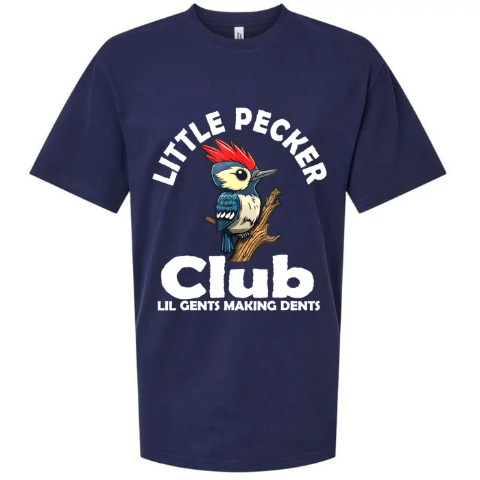 Little Pecker Club Lil Gents Making Dents Funny Woodpecker Sueded Cloud Jersey T-Shirt