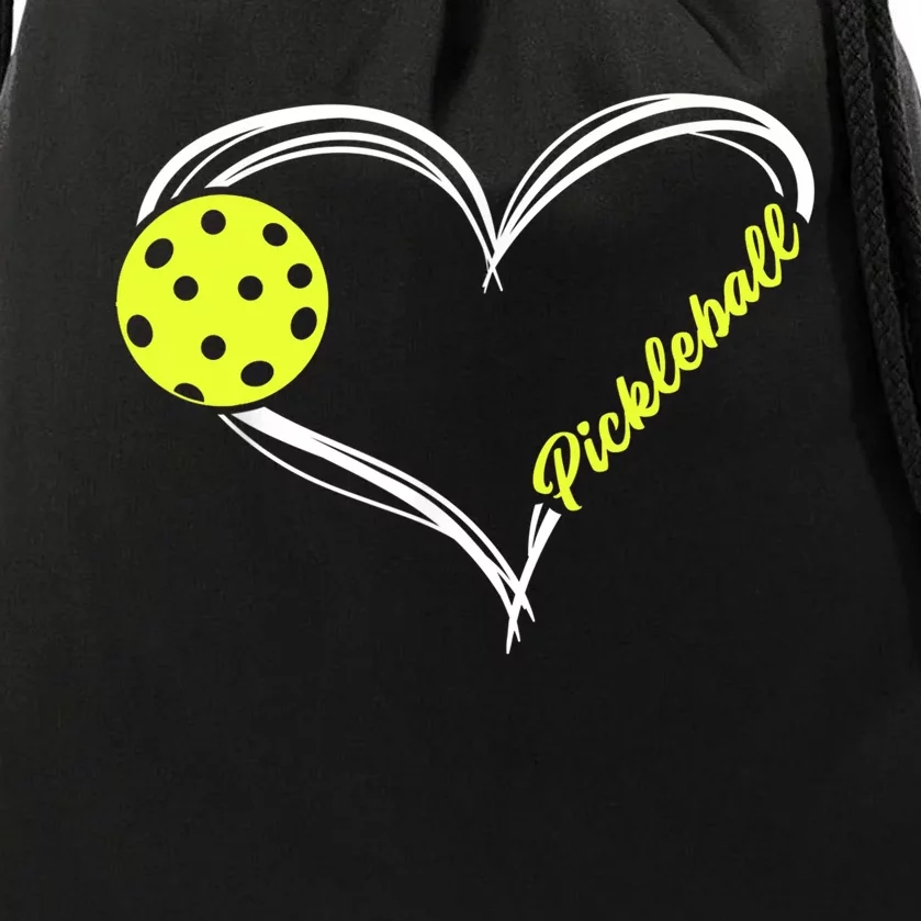 Love Pickleball Cute Pickleball Match, I Love Pickleball TShirt Drawstring Bag