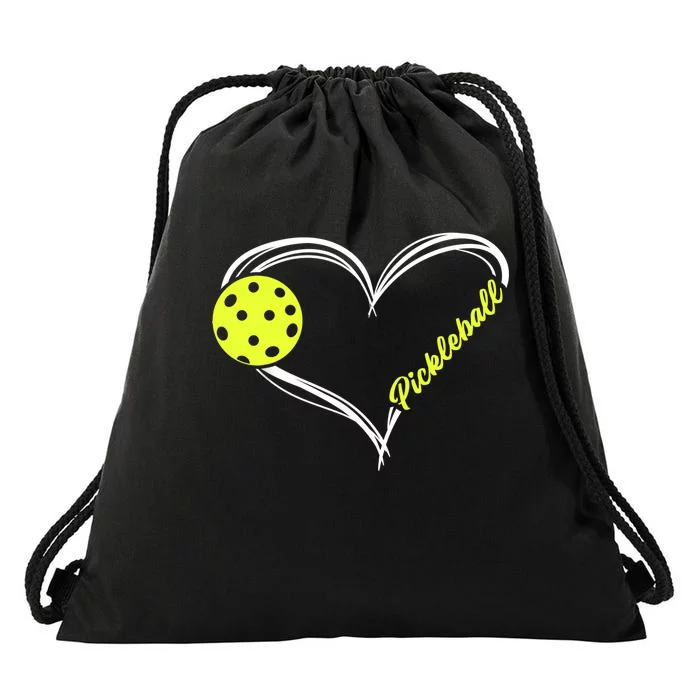 Love Pickleball Cute Pickleball Match, I Love Pickleball TShirt Drawstring Bag