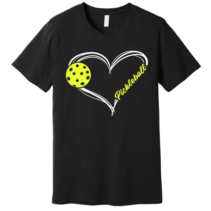 Love Pickleball Cute Pickleball Match, I Love Pickleball TShirt Premium T-Shirt