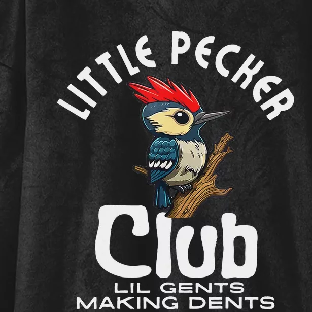 Little Pecker Club Lil Gents Making Dents Funny Women Hooded Wearable Blanket