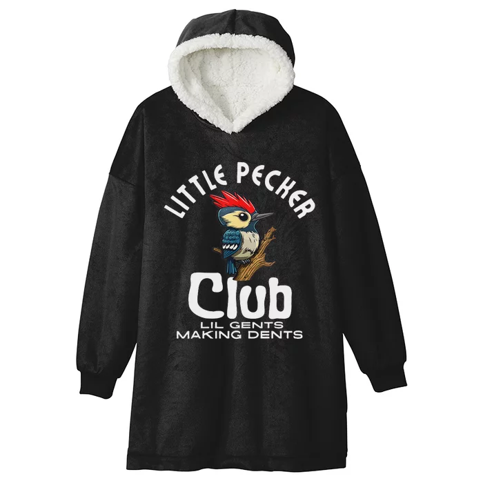 Little Pecker Club Lil Gents Making Dents Funny Women Hooded Wearable Blanket