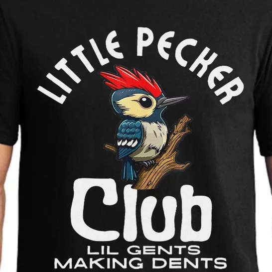 Little Pecker Club Lil Gents Making Dents Funny Women Pajama Set