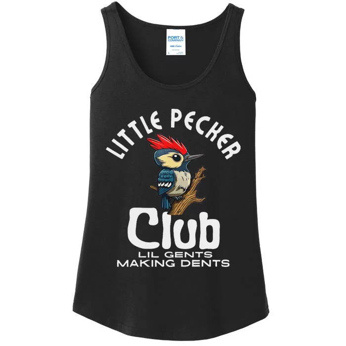 Little Pecker Club Lil Gents Making Dents Funny Women Ladies Essential Tank