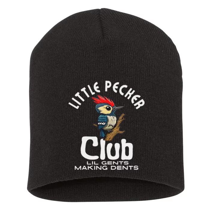 Little Pecker Club Lil Gents Making Dents Funny Women Short Acrylic Beanie