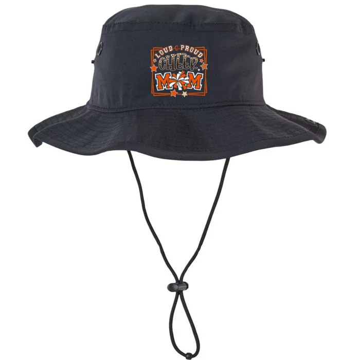 Loud & Proud Cheer Mom Orange Team Leopard Funny Cheer Crew Legacy Cool Fit Booney Bucket Hat