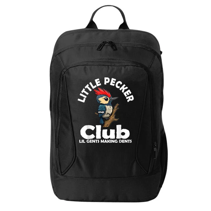 Little Pecker Club Lil Gents Making Dents Funny Woodpecker City Backpack