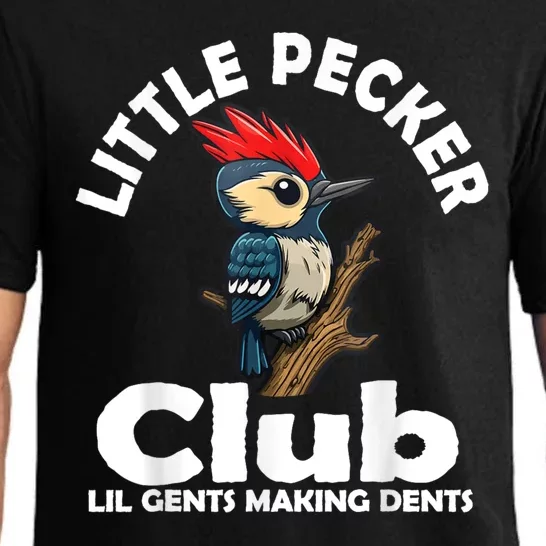 Little Pecker Club Lil Gents Making Dents Funny Woodpecker Pajama Set