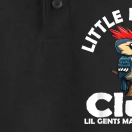 Little Pecker Club Lil Gents Making Dents Funny Woodpecker Dry Zone Grid Performance Polo