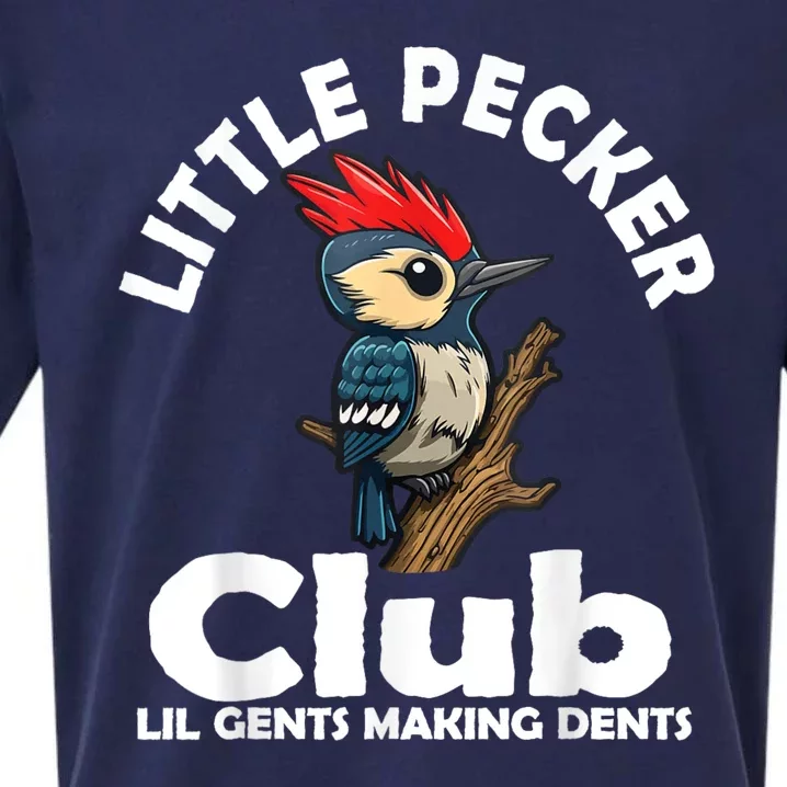 Little Pecker Club Lil Gents Making Dents Funny Woodpecker Sueded Cloud Jersey T-Shirt