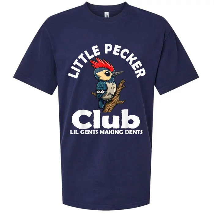 Little Pecker Club Lil Gents Making Dents Funny Woodpecker Sueded Cloud Jersey T-Shirt