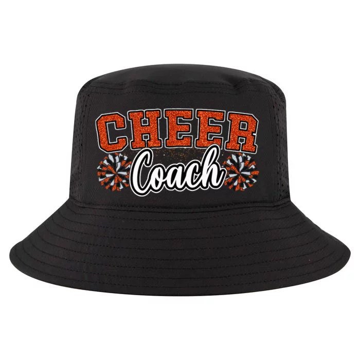 Loud Proud Cheer Coach Orange Pom Poms Cheerleader Women Cool Comfort Performance Bucket Hat