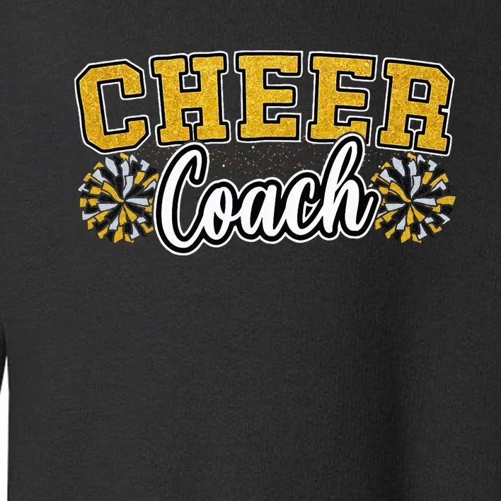 Loud Proud Cheer Coach Yellow Pom Poms Cheerleader Women Toddler Sweatshirt