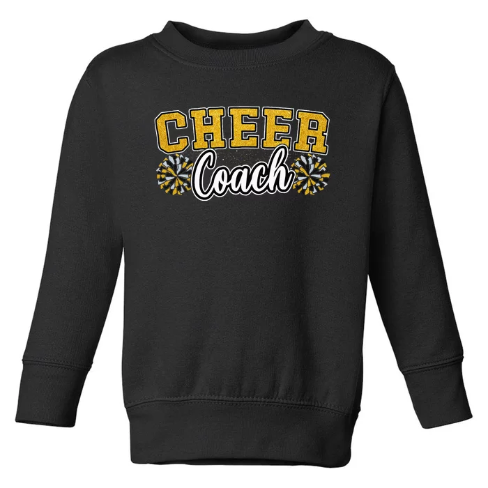 Loud Proud Cheer Coach Yellow Pom Poms Cheerleader Women Toddler Sweatshirt