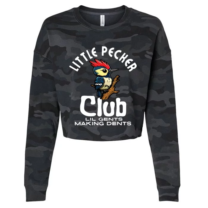 Little Pecker Club Lil Gents Making Dents Funny Cropped Pullover Crew