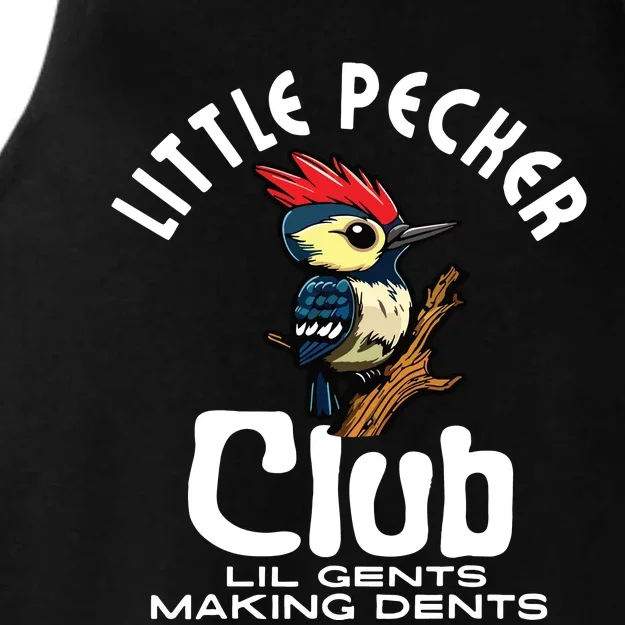 Little Pecker Club Lil Gents Making Dents Funny Ladies Tri-Blend Wicking Tank