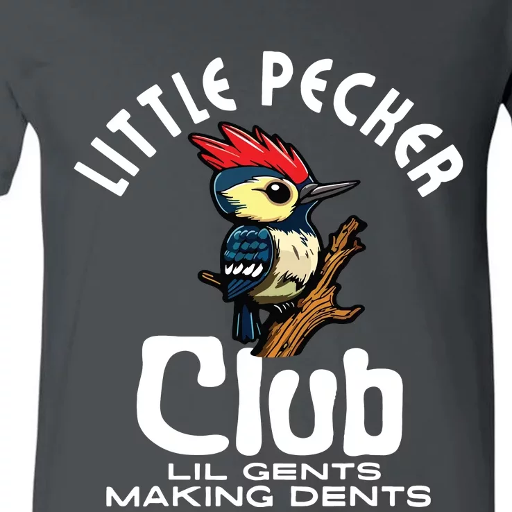 Little Pecker Club Lil Gents Making Dents Funny V-Neck T-Shirt