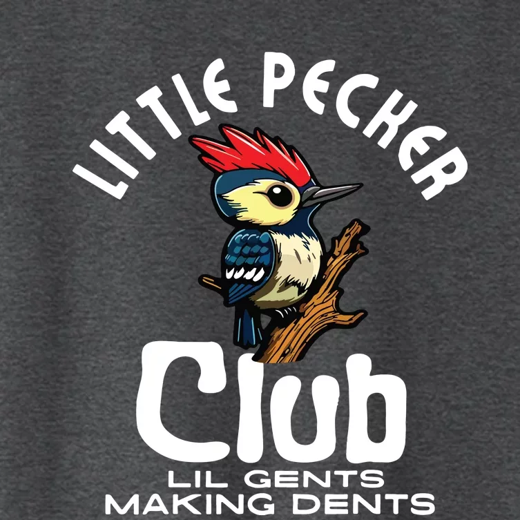 Little Pecker Club Lil Gents Making Dents Funny Women's Crop Top Tee