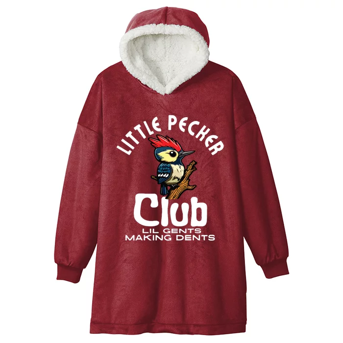 Little Pecker Club Lil Gents Making Dents Funny Hooded Wearable Blanket