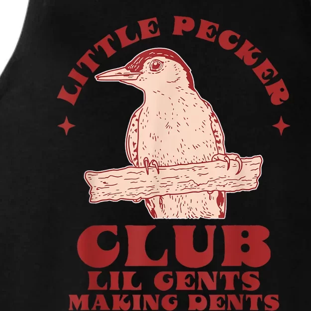 Little Pecker Club Lil Gents Making Dents Funny Ladies Tri-Blend Wicking Tank