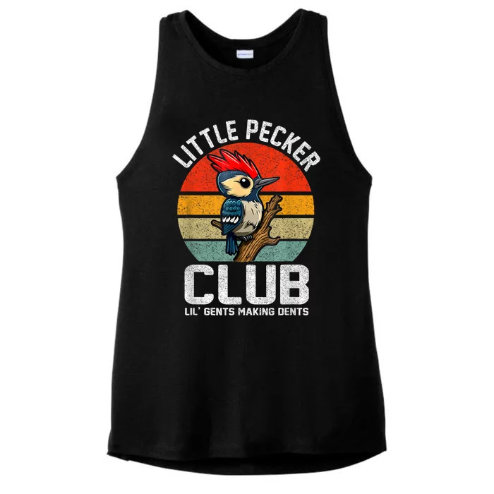 Little Pecker Club Lil Gents Making Dents Funny Ladies Tri-Blend Wicking Tank