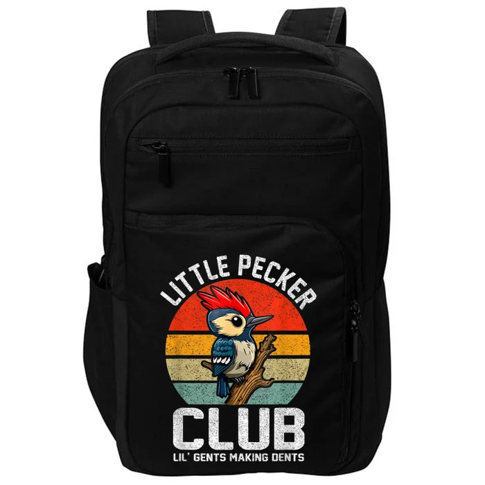 Little Pecker Club Lil Gents Making Dents Funny Impact Tech Backpack